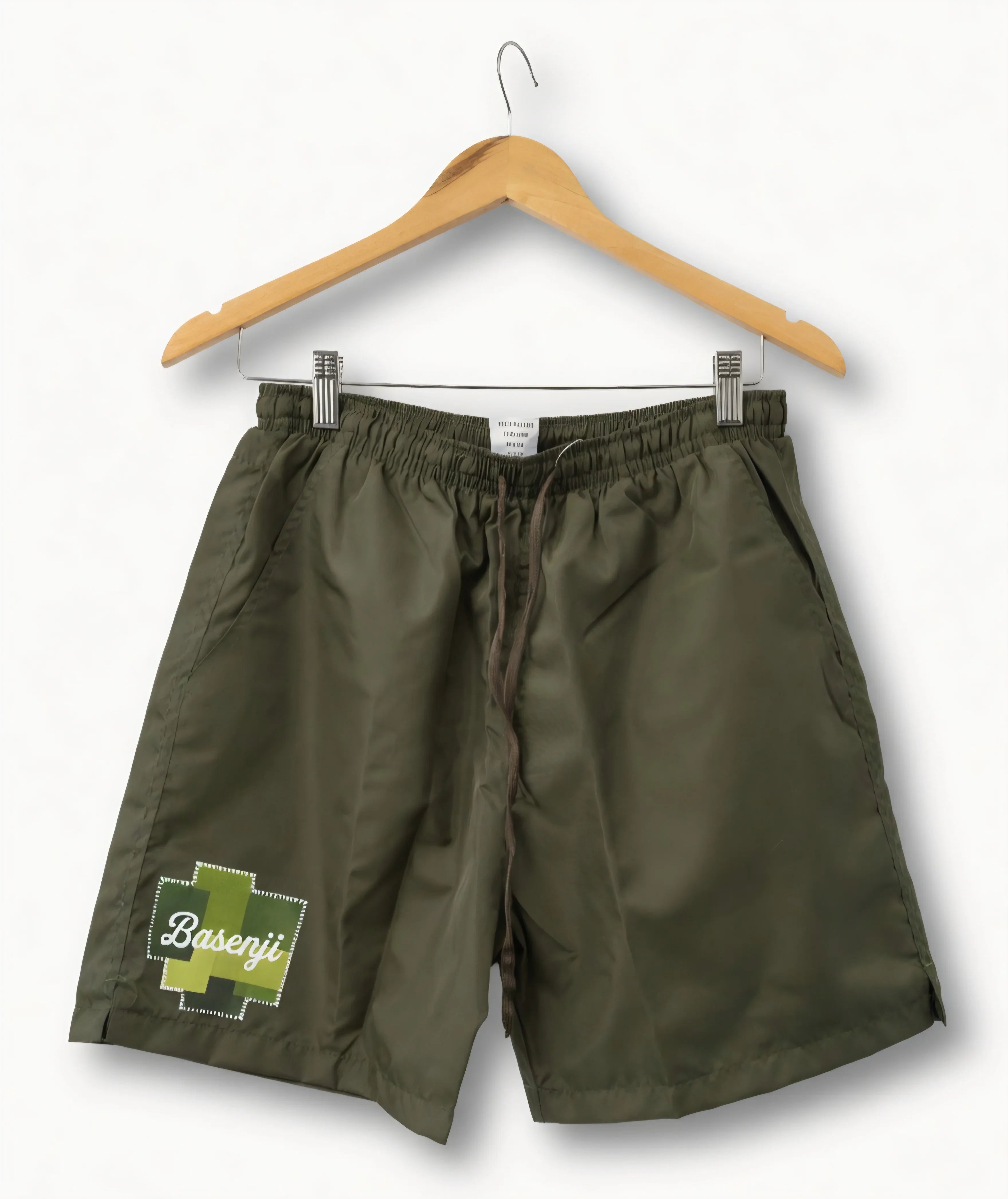 Men's Basenji Brand Lightweight Green Drawstring Shorts – Forest Olive