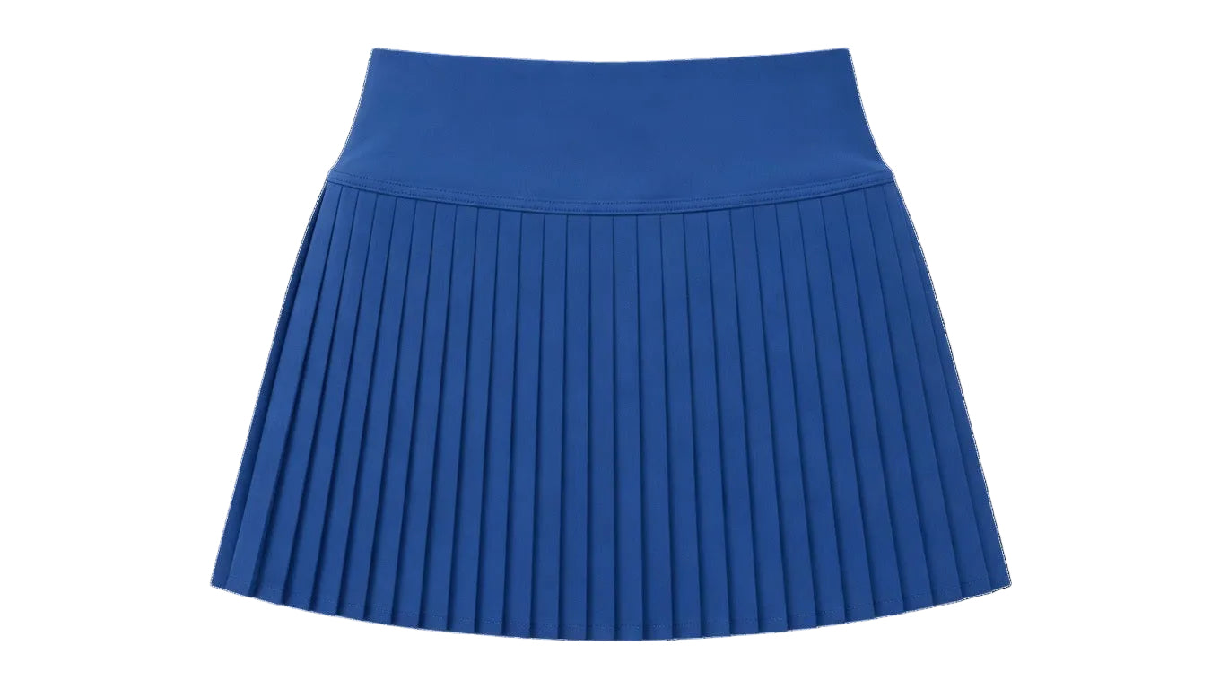 Royal Blue Pleated Mini Skirt