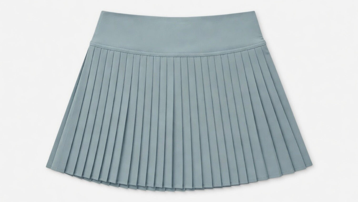 Sage Green Pleated Mini Skirt