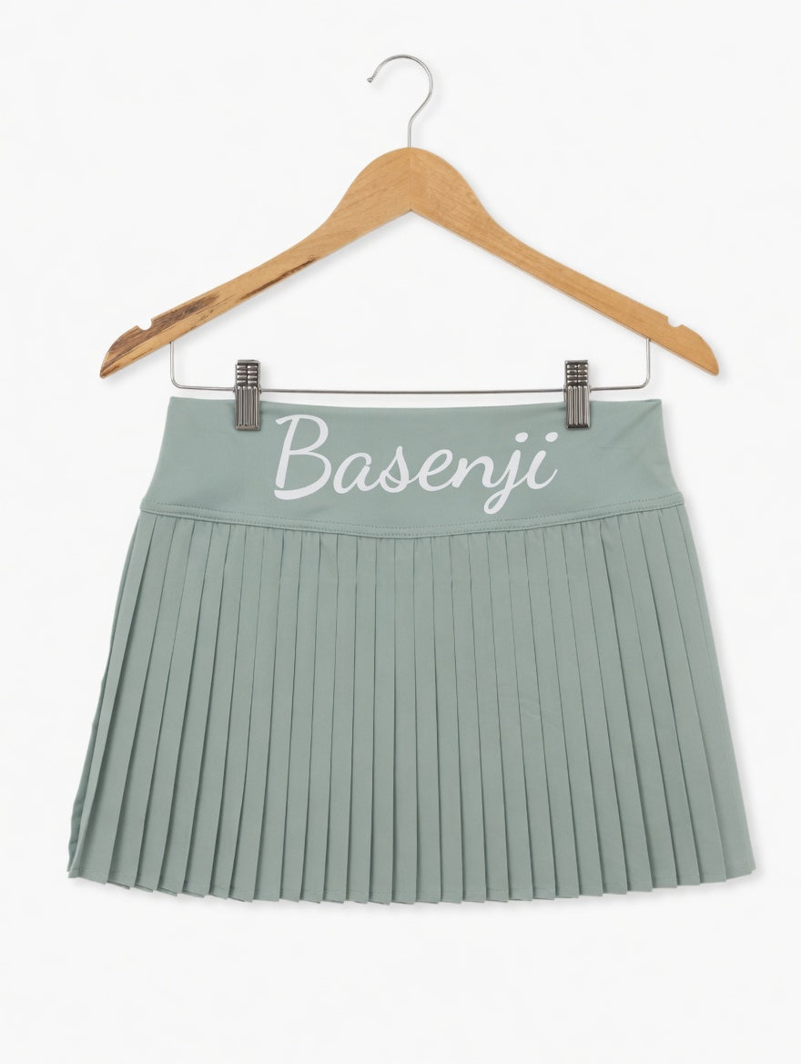Sage Green Pleated Mini Skirt