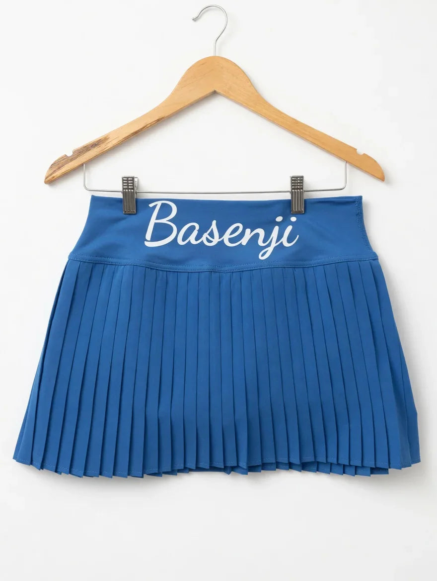 Royal Blue Pleated Mini Skirt