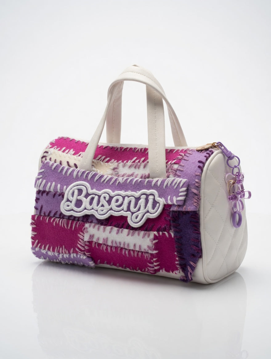 Senji Violet Barrel Purse