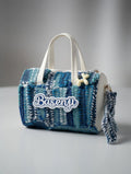 Senji Azul Barrel Purse